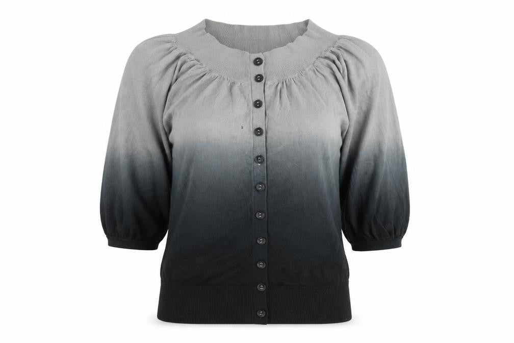 Oasis Womens Grey Round Neck  Cotton Pullover Jumper Size 8