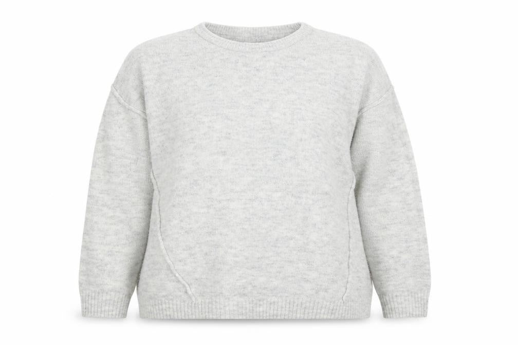 Very Womens Grey Round Neck  Acrylic Pullover Jumper Size 18