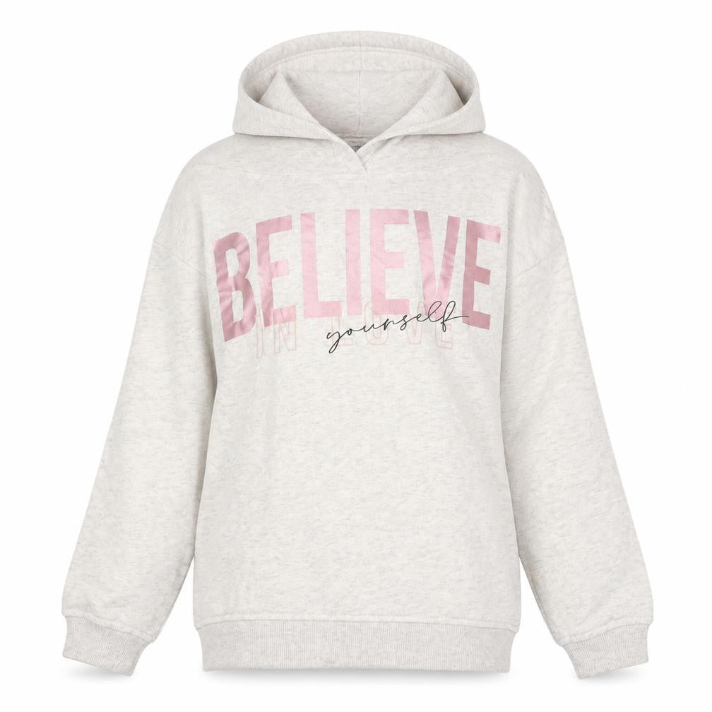 Primark Girls Beige  Cotton Pullover Hoodie Size 9-10 Years