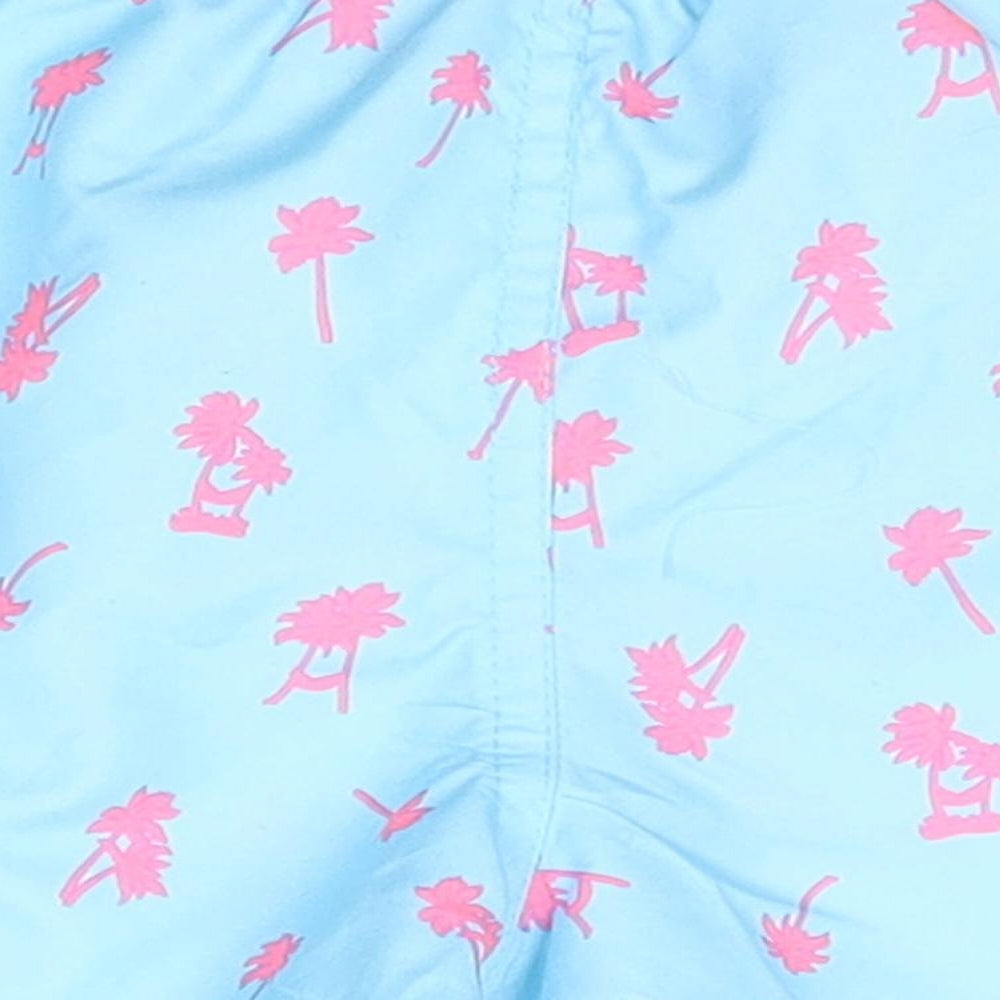 Primark Girls Blue Geometric Polyester Bermuda Shorts Size 2 Years  Regular Tie