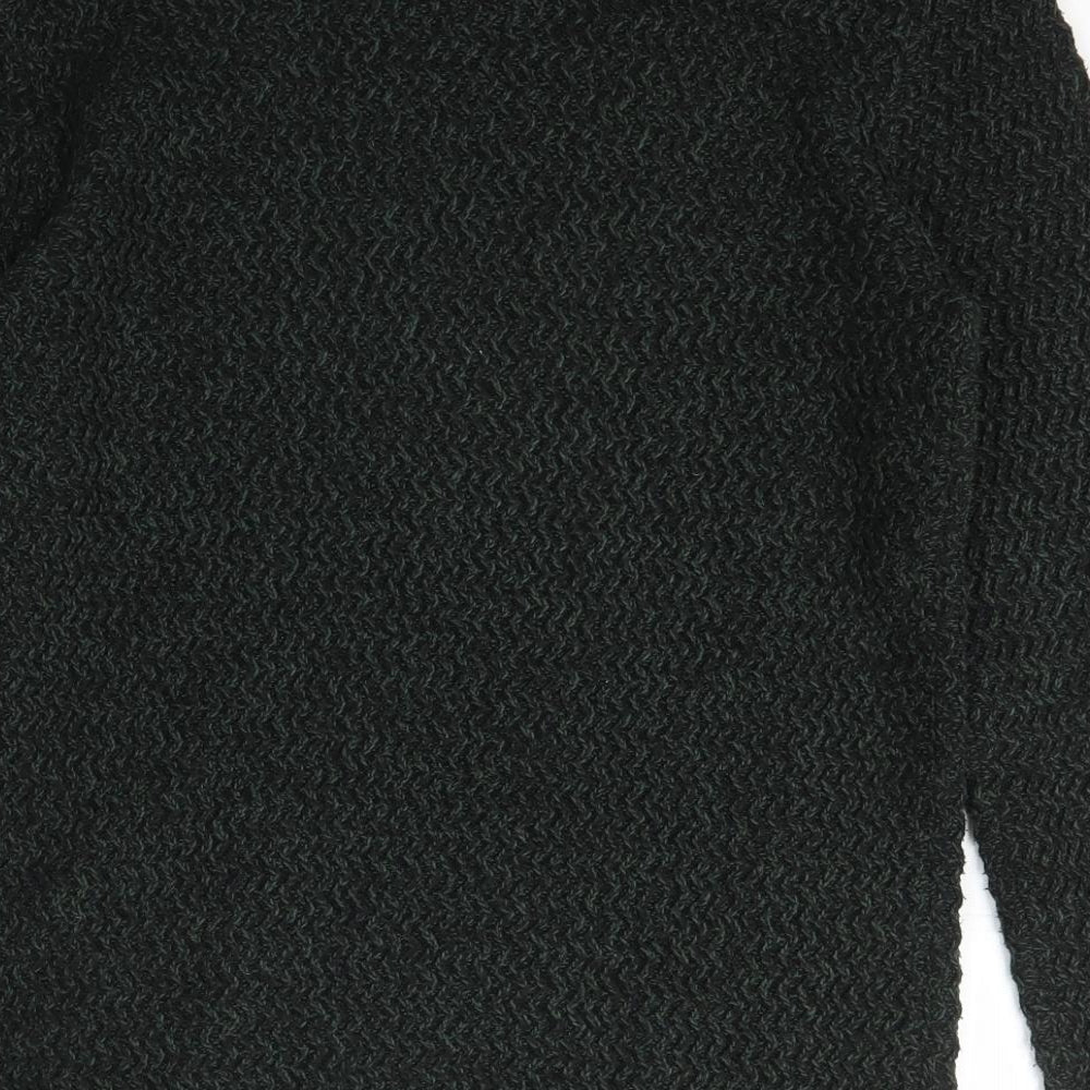River Island Womens Green Scoop Neck  Acrylic Pullover Jumper Size S