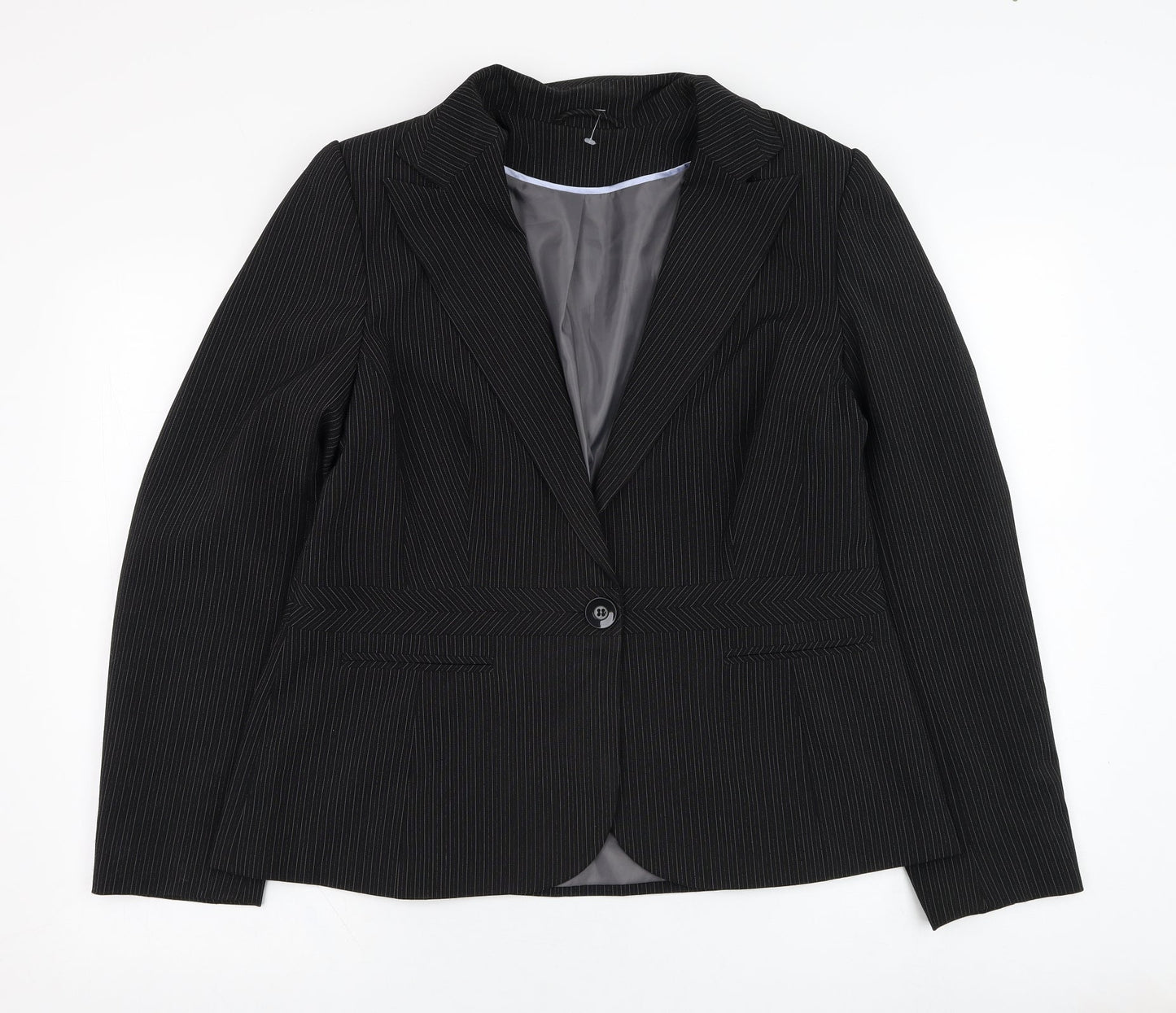 Dorothy Perkins Womens  Striped  Jacket Blazer Size 16  Button