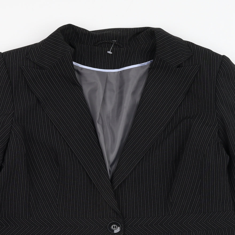 Dorothy Perkins Womens  Striped  Jacket Blazer Size 16  Button