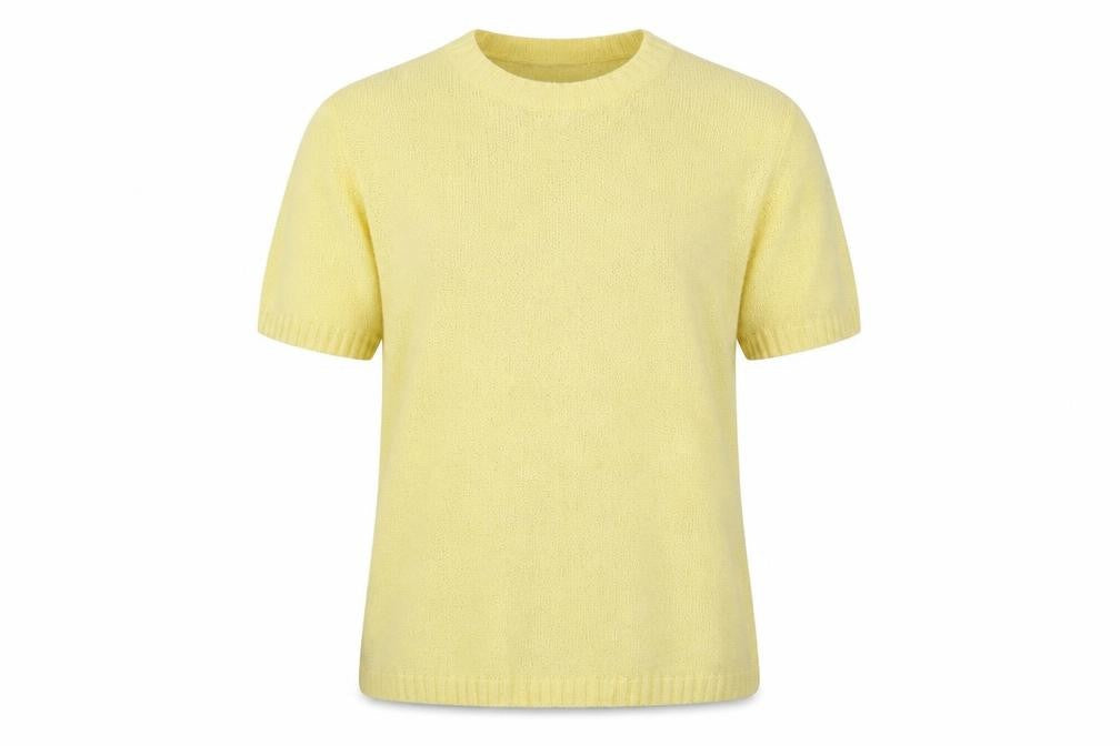Danmart Womens Yellow Roll Neck  Acrylic Pullover Jumper Size 16