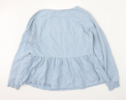 Matalan Womens Blue  Cotton Pullover Sweatshirt Size M