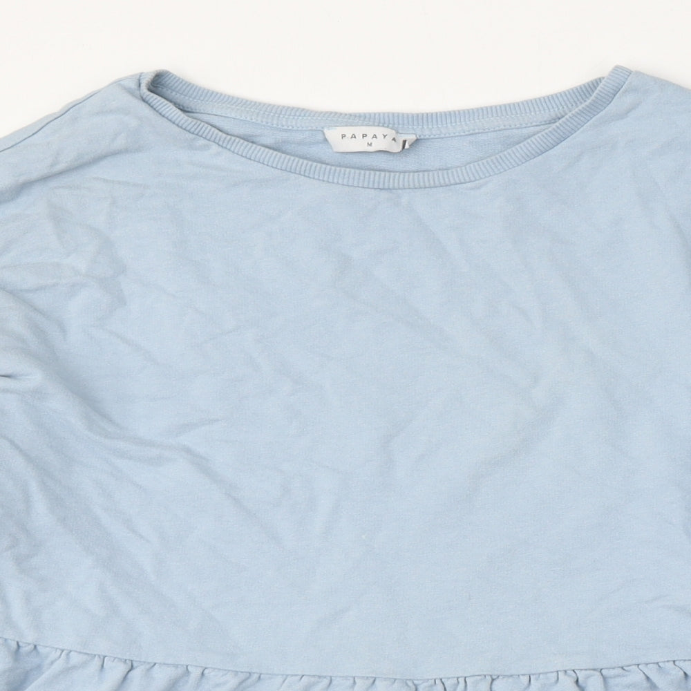 Matalan Womens Blue  Cotton Pullover Sweatshirt Size M
