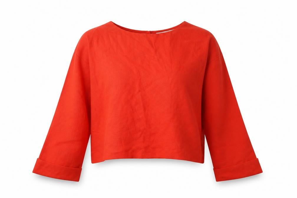 Zara  Womens Orange  Viscose Pullover Sweatshirt Size S  Tie