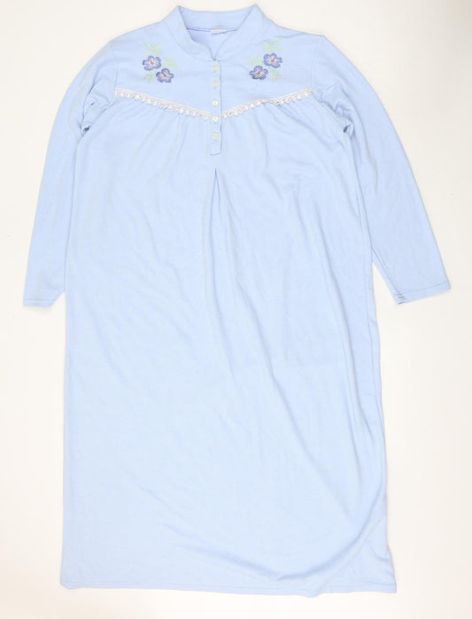 Thermoactyl Womens Blue  Polyester A-Line  Size M  Round Neck Button