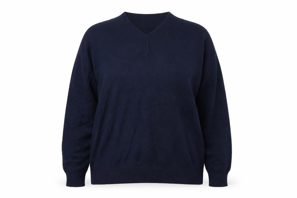 Marks and Spencer Womens Blue V-Neck  Viscose Pullover Jumper Size M