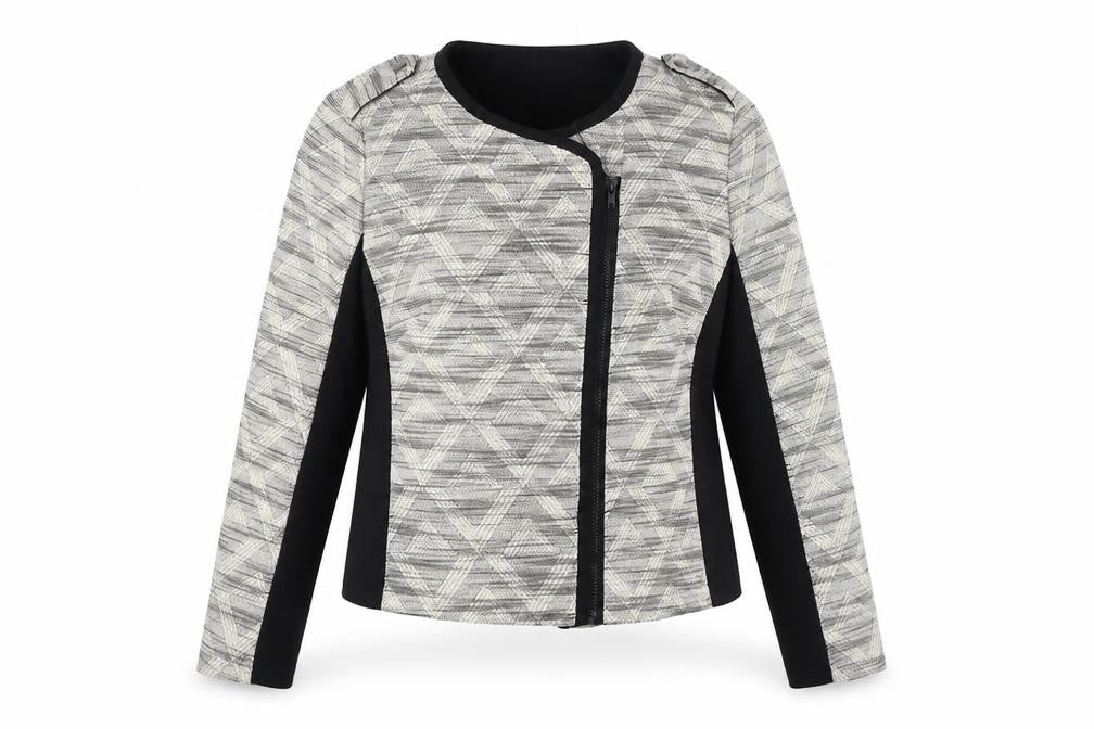Tu Womens Multicoloured Geometric  Jacket  Size 12  Zip