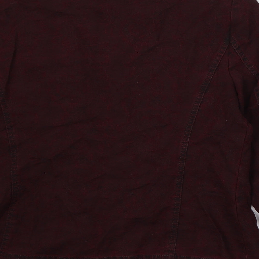 Minosa Womens Red  Lyocell Jacket Blazer Size 12