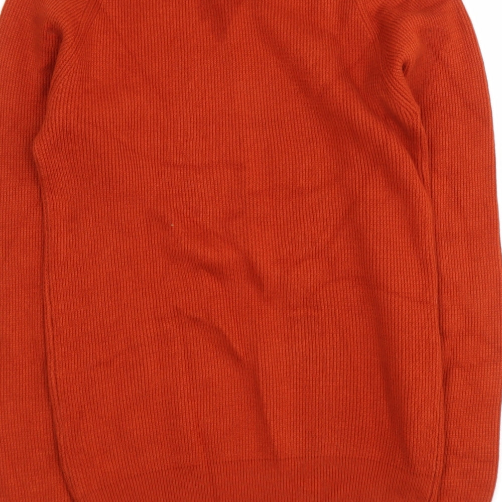 NEXT Womens Brown Round Neck  Cotton Pullover Jumper Size XS