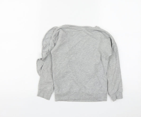 Matalan Girls Grey  Cotton Pullover Sweatshirt Size 6 Years
