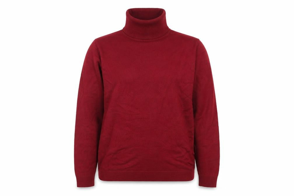 Marks and Spencer Womens Red High Neck  Acrylic Pullover Jumper Size 14