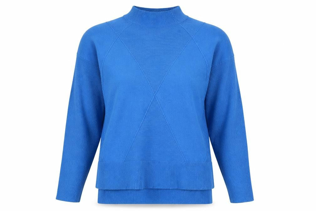 River Island Womens Blue Round Neck  Viscose Pullover Jumper Size S