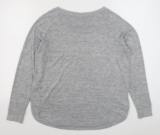 H&M Womens Grey  Polyester Pullover Sweatshirt Size M  Pullover
