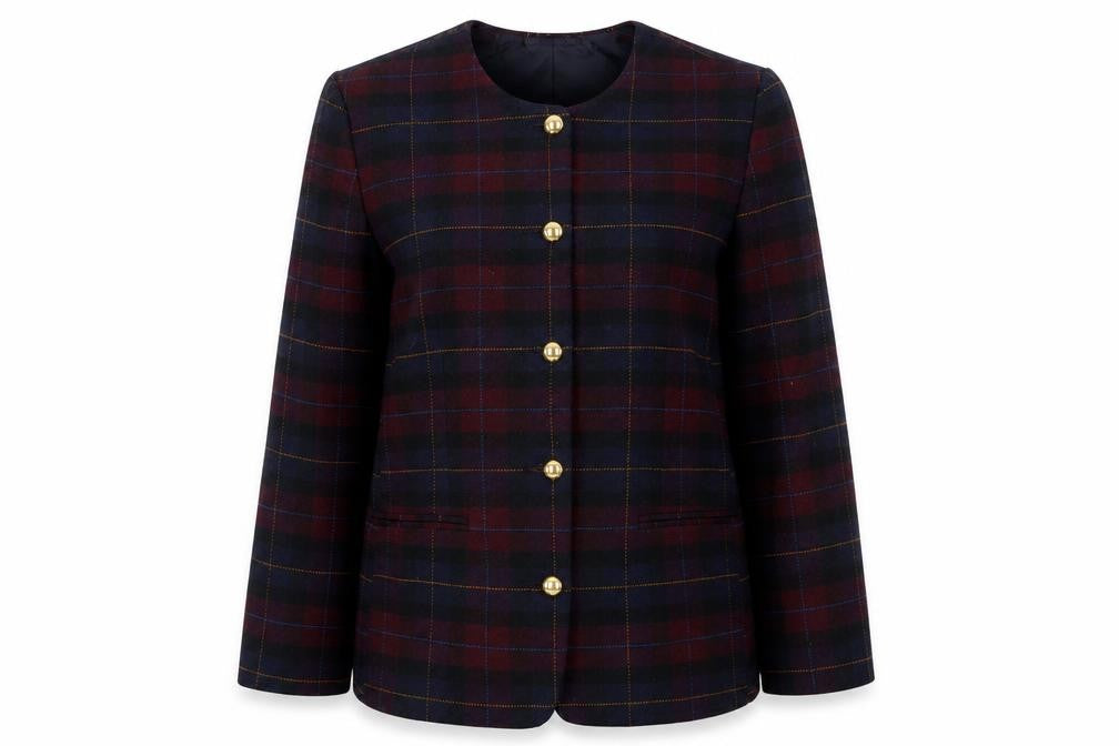 OPUS Womens Multicoloured Plaid  Jacket  Size 14