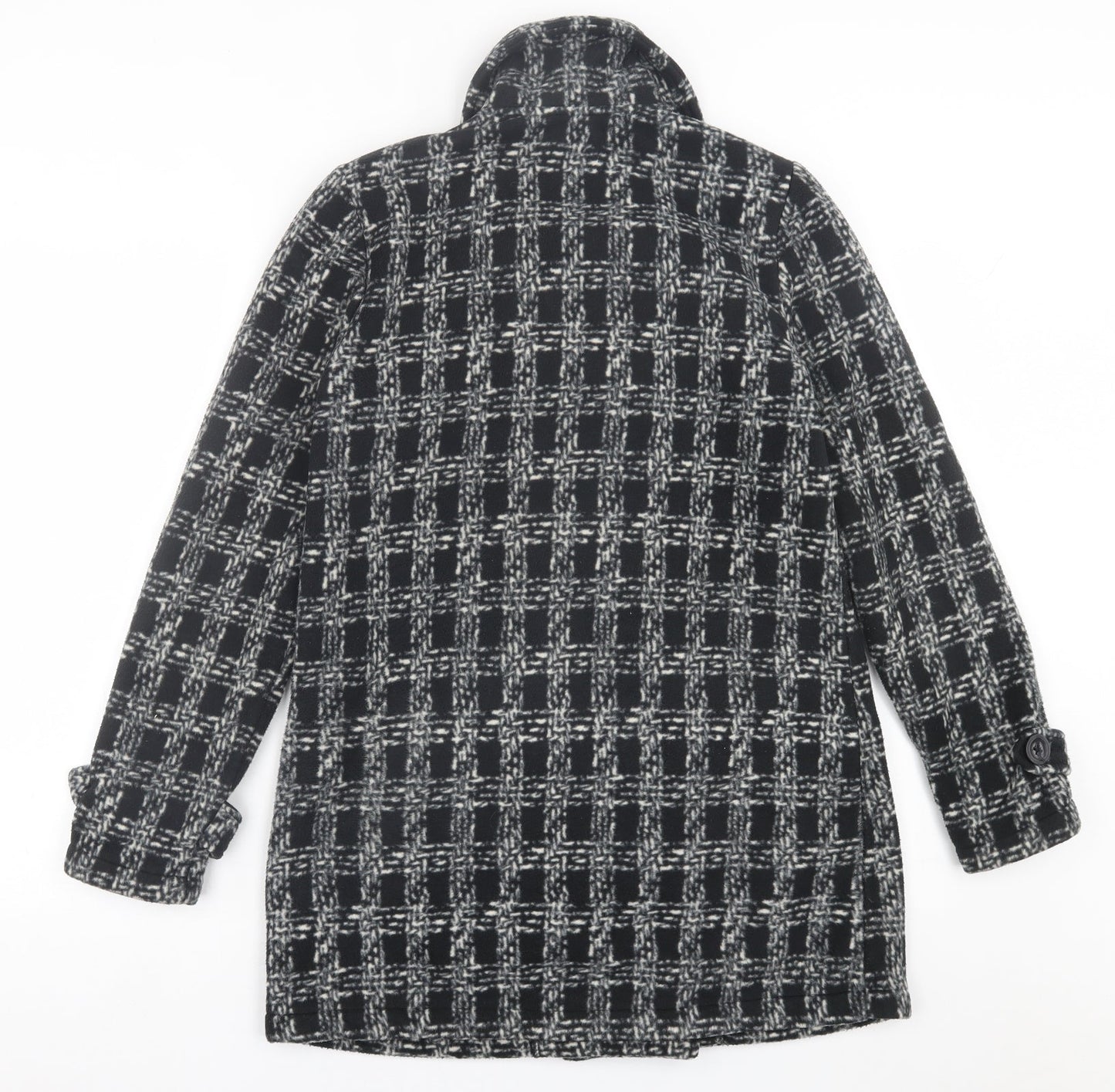 Effecti moda Womens Black Plaid  Jacket  Size S  Button