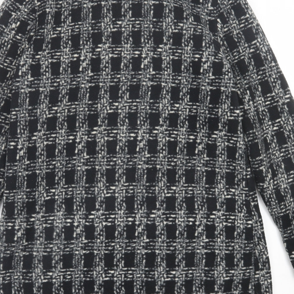 Effecti moda Womens Black Plaid  Jacket  Size S  Button
