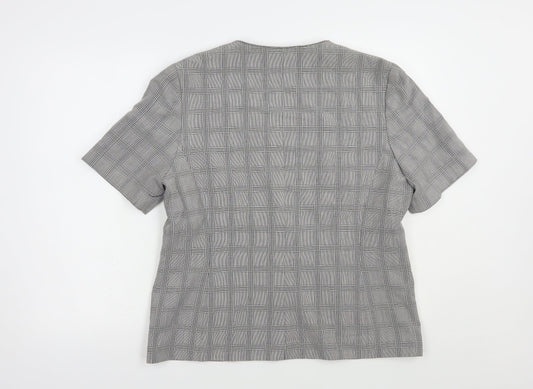 Paul Separates Womens Grey Plaid  Jacket Blazer Size 16  Button