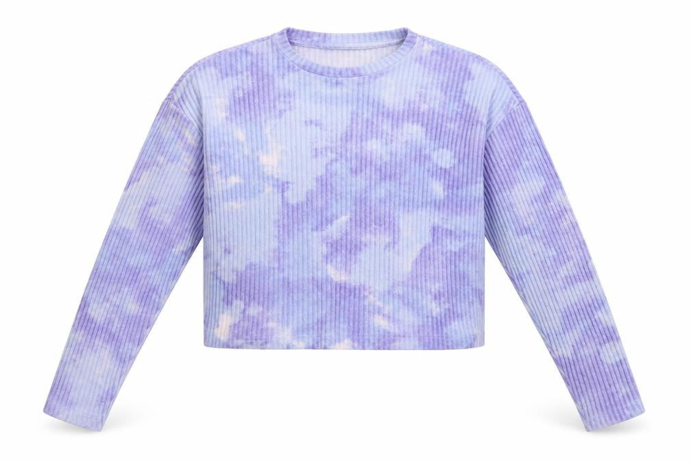 H&M Girls Purple Geometric Viscose Pullover Sweatshirt Size 12-13 Years  Pullover - Batik
