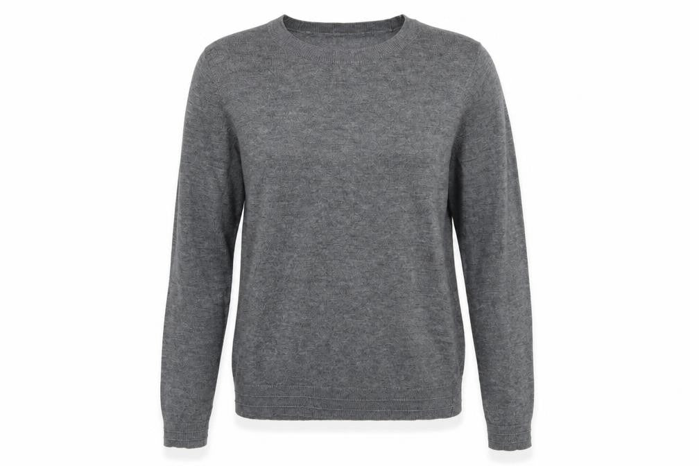 Topshop Womens Grey Crew Neck  Polyester Pullover Jumper Size 12