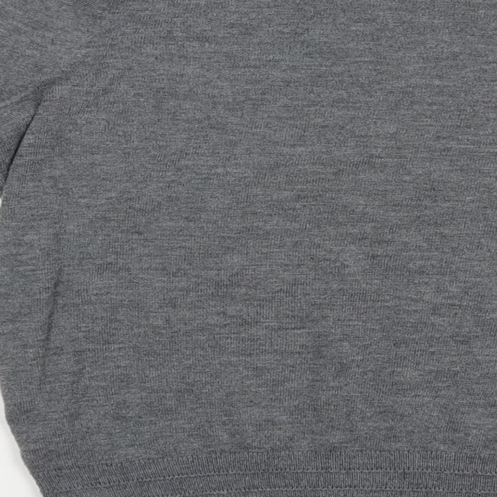 Topshop Womens Grey Crew Neck  Polyester Pullover Jumper Size 12