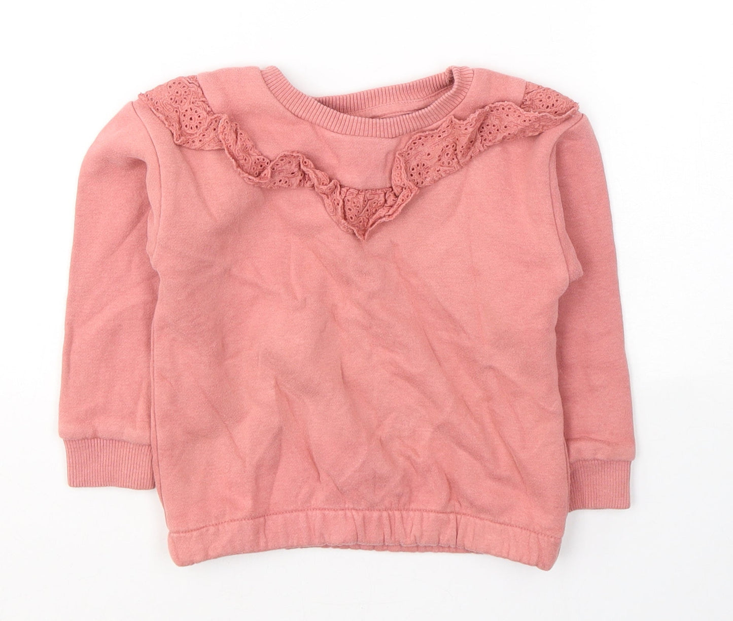 Nutmeg Girls Pink  Cotton Pullover Sweatshirt Size 3-4 Years  Pullover