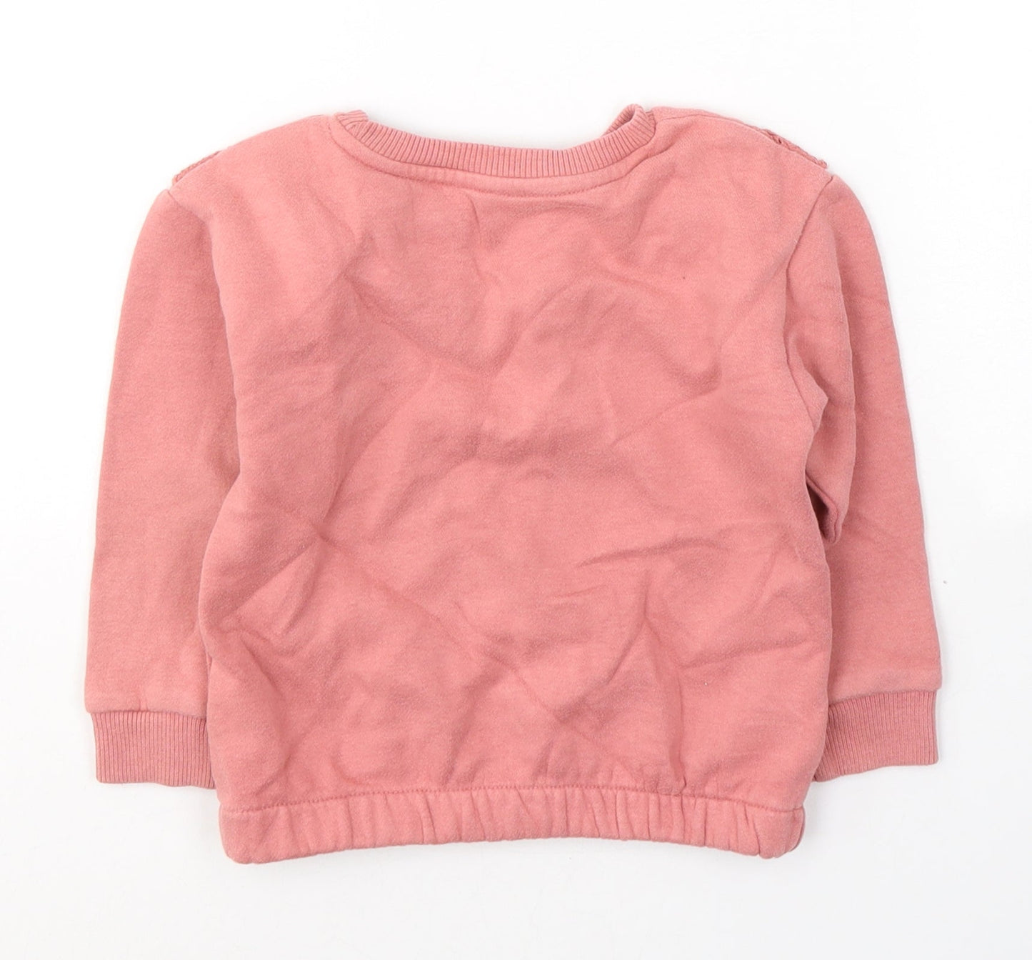 Nutmeg Girls Pink  Cotton Pullover Sweatshirt Size 3-4 Years  Pullover