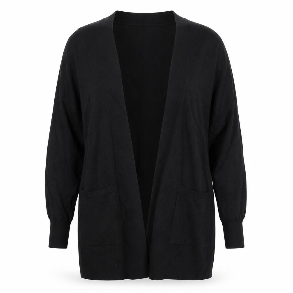 Marks and Spencer Womens Black Collared  Polyester Cardigan Jumper Size S