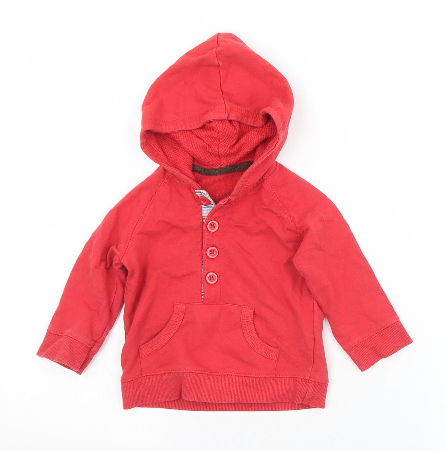 George Baby Red  Cotton Pullover Jumper Size 3-6 Months  Button