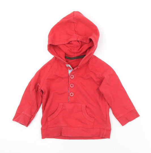 George Baby Red  Cotton Pullover Jumper Size 3-6 Months  Button