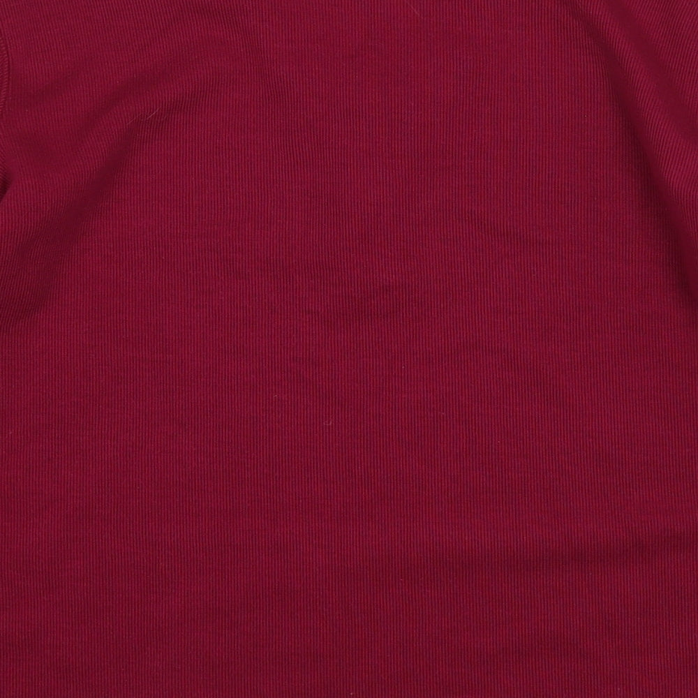 Bonmarché Womens Purple V-Neck  Polyester Pullover Jumper Size S