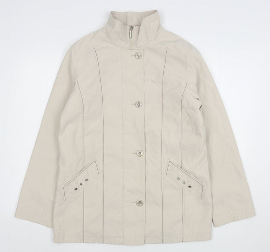 Klassik Womens Beige   Jacket  Size 10  Zip