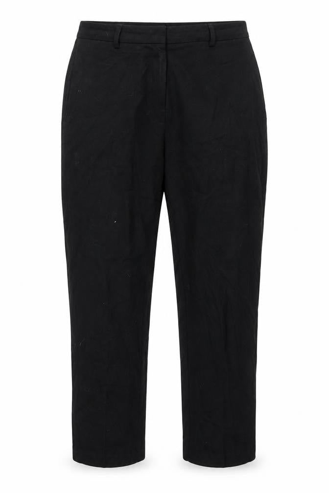 Marks and Spencer Womens Black  Polyester Trousers  Size 12 L28 in Regular Zip