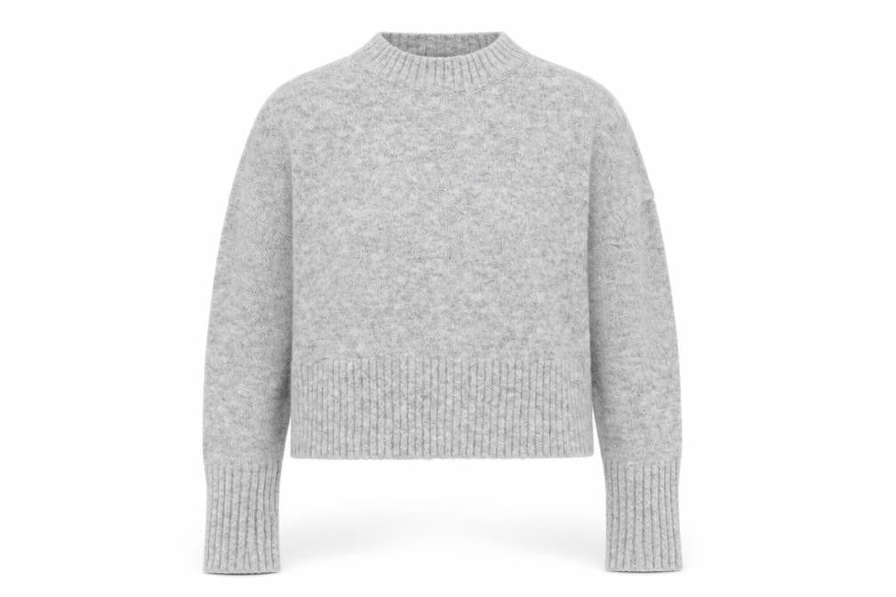 BDG Womens Grey Round Neck  Acrylic Pullover Jumper Size S   - Cropped