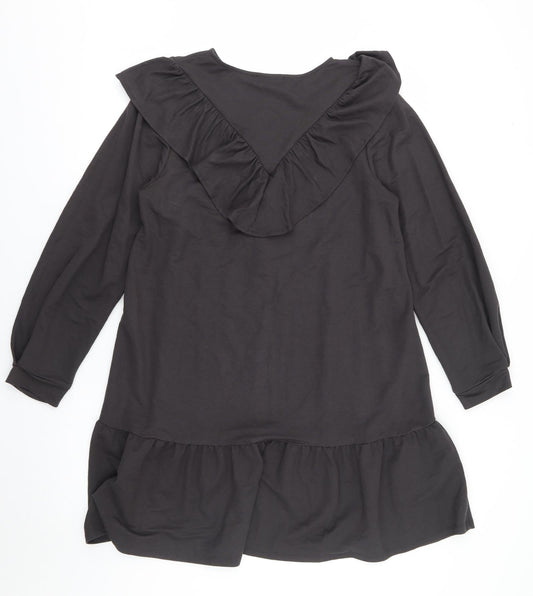 Mango Womens Grey  Viscose A-Line  Size 8  Round Neck Pullover