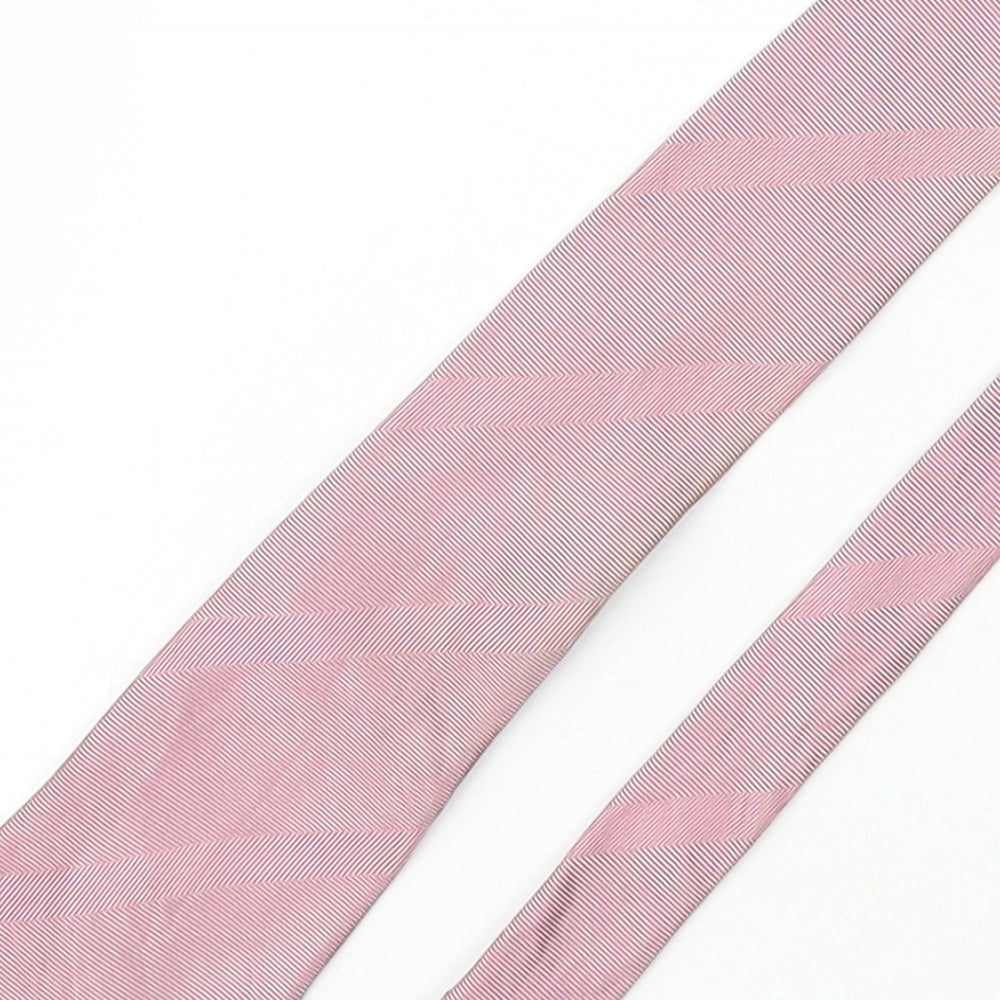 crichton Mens Pink  Silk Pointed Tie One Size