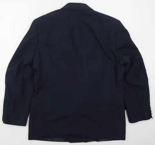 Marks and Spencer Mens Blue  Polyester Jacket Suit Jacket Size 40