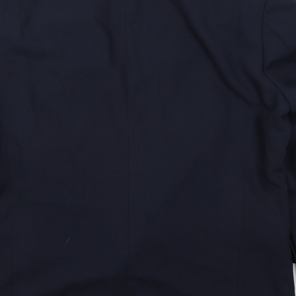 Marks and Spencer Mens Blue  Polyester Jacket Suit Jacket Size 40