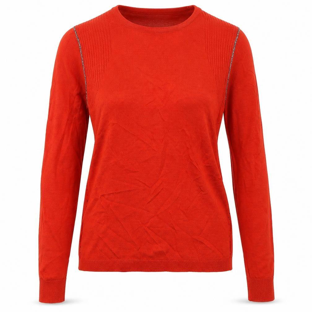 Marks and Spencer Womens Red Crew Neck  Acrylic Pullover Jumper Size 10