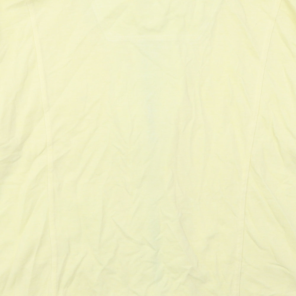 DASH Womens Yellow  Cotton Full Zip Sweatshirt Size 16  Zip
