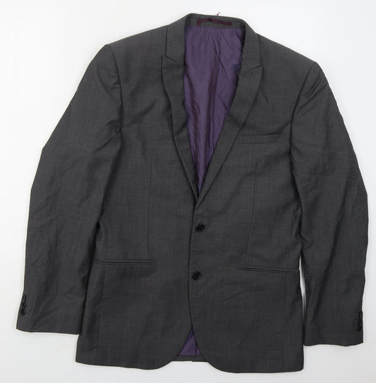 NEXT Mens Grey  Wool Jacket Suit Jacket Size 38