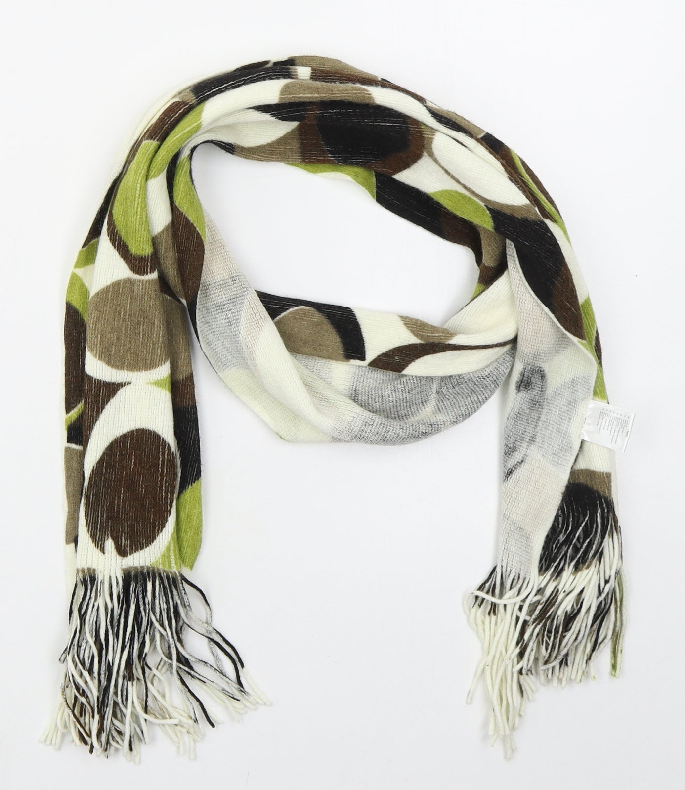 Ria Rossini Womens Green Geometric Acrylic  Scarf