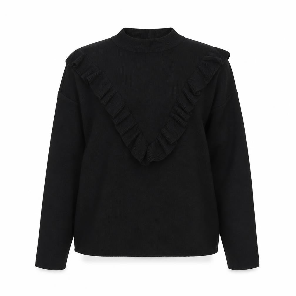 New Look Womens Black High Neck  Viscose Pullover Jumper Size 8