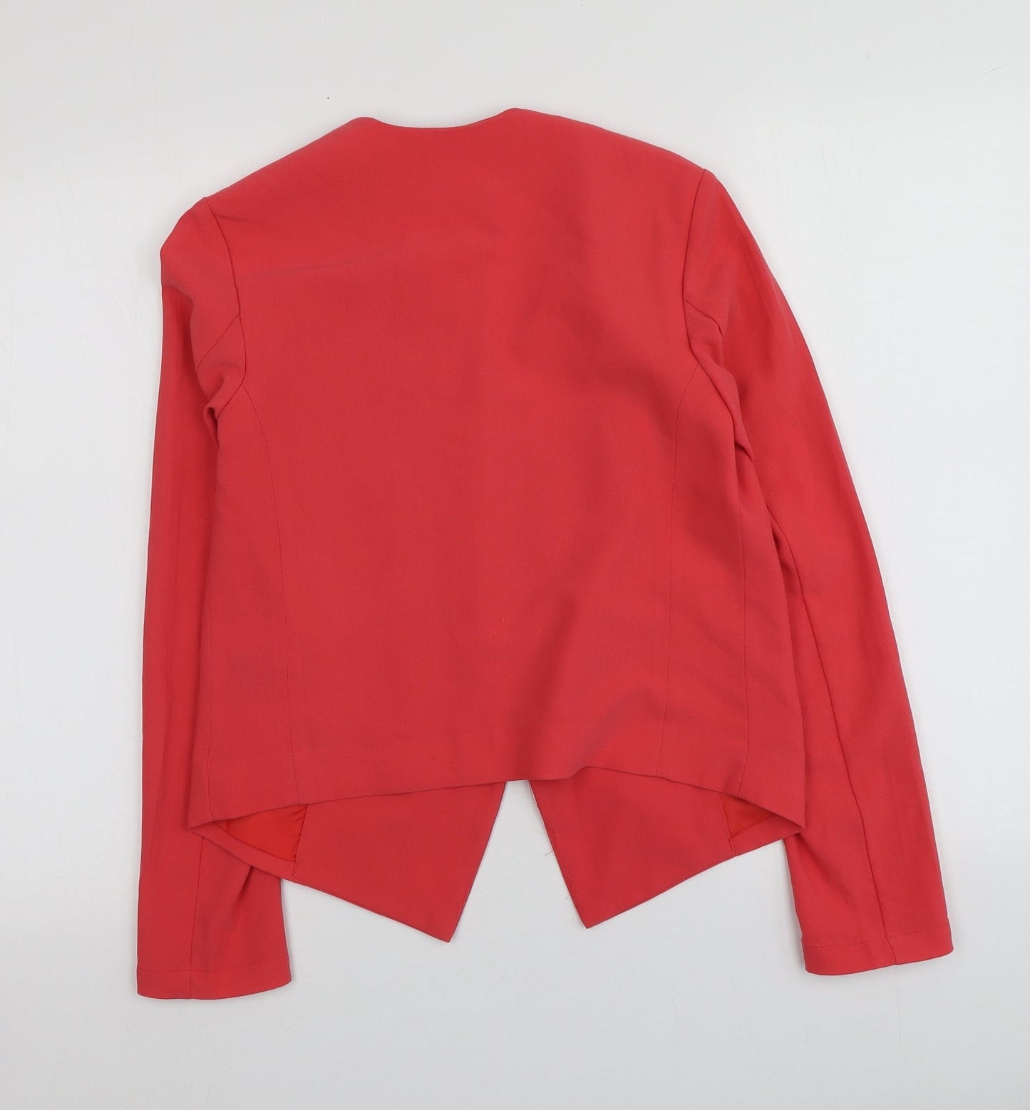 H&M Womens Orange V-Neck  Polyester Shrug Jumper Size 34