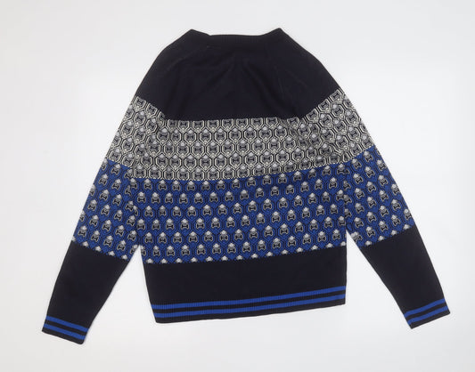 NEXT Mens Multicoloured Geometric Polyester Pullover Sweatshirt Size M