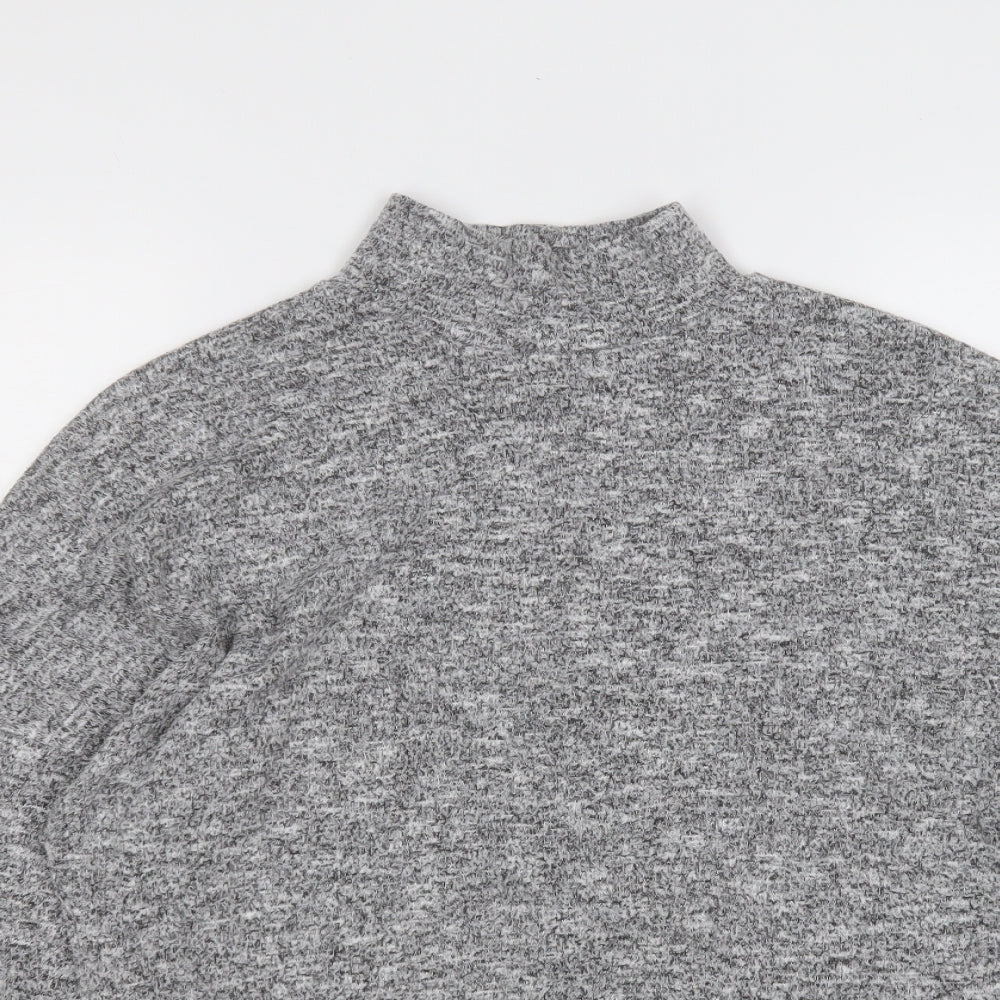 Dorothy Perkins Womens Grey Roll Neck  Polyester Pullover Jumper Size 10