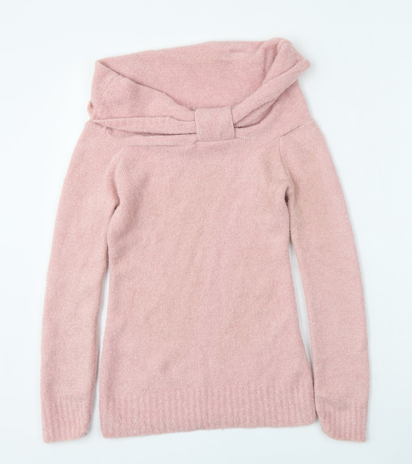 Select Womens Pink Roll Neck  Acrylic Pullover Jumper Size M