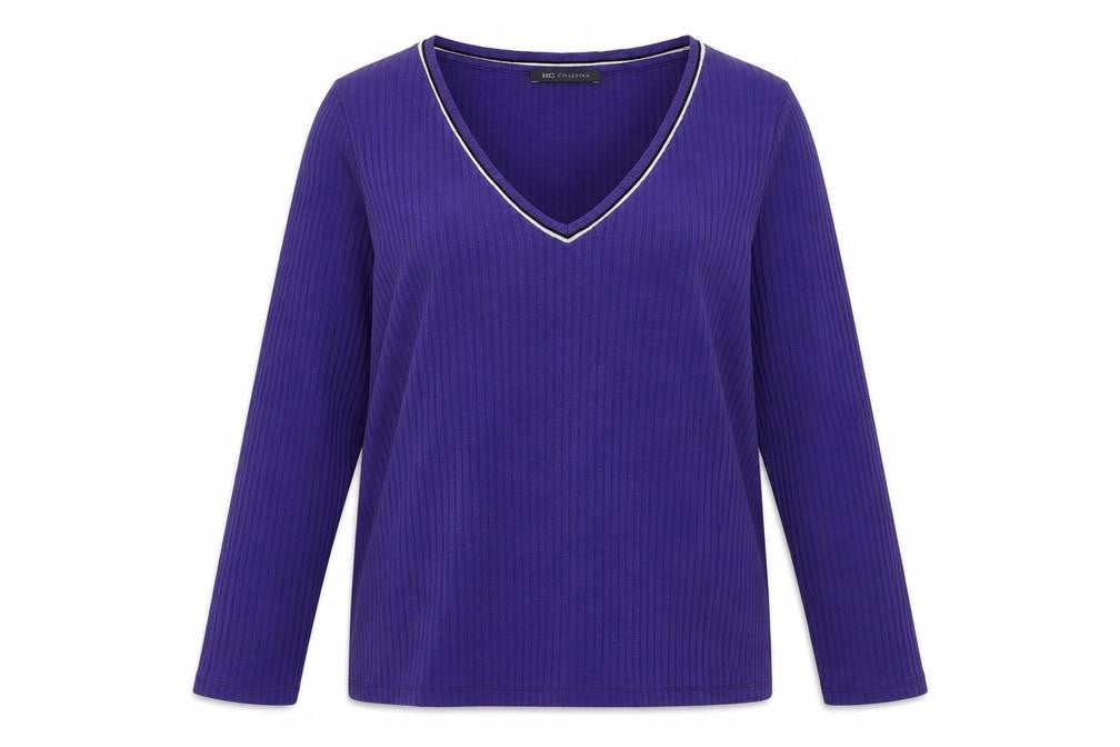 Marks and Spencer Womens Purple V-Neck  Polyester Pullover Jumper Size 12
